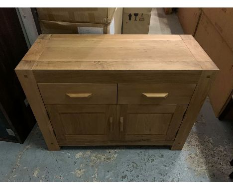 { Option of lots:  354 } Oak Oregon Small Sideboard Bursting With Rustic Charm, The Oakland Two Door Two Drawer Sideboard Is 