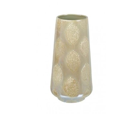 Leafy Ceramic Vase Cream Lustre 250x130mm (5011745890769)