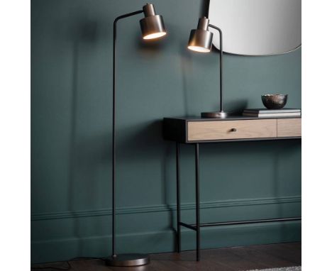 Selva Floor Lamp The Contemporary Selva Table Lamp From Gallery Direct Boasts A Trendy Industrial Design A Muted Gold Lampsha