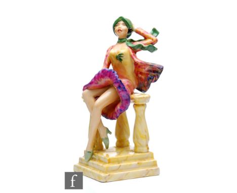 A boxed Kevin Francis model of Marlene&nbsp;Dietrich, printed 'Colour Trial for decorating sample only', height 23cm. 