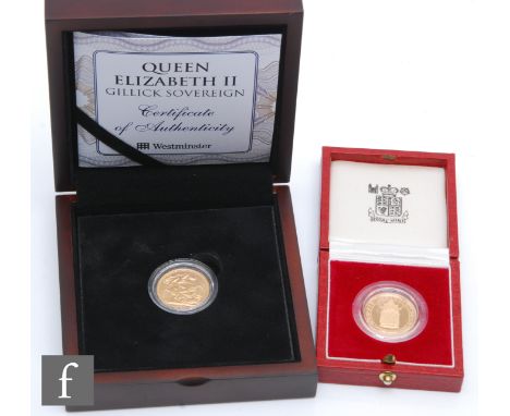 AN Elizabeth II 500th Anniversary of the First Gold Sovereign and a further full sovereign dated 1989 and 1957 respectively, 