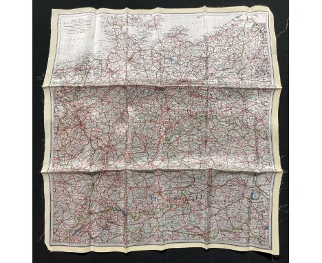 WW2 British RAF Silk Escape Map of Germany. Code letter A. Single Sided Map. 