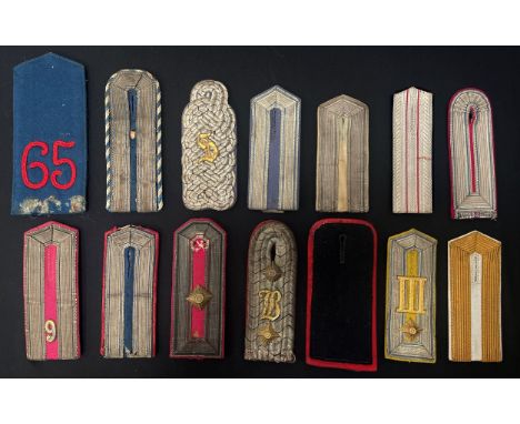 WW1 Imperial German Army Shoulder Strap collection. 14 different examples. 