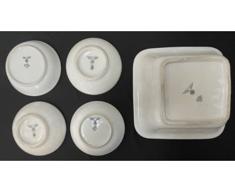 WW2 Third Reich Heer Issue Ceramic Bowls. (5) 