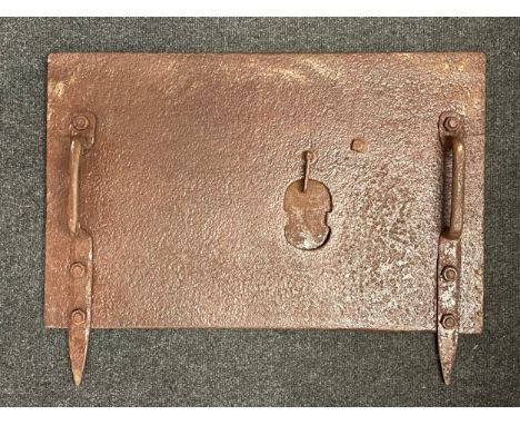 WW1 Imperial German Army Sniper Trench Armoured Shield. Size 610mm x 390mm. Hinged fire slit cover. 