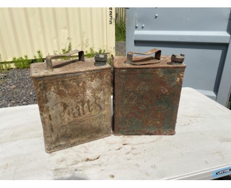 2 x Pratts Vintage petrol cans. Please note this lot has the standard Ewbank's standard buyers premium payable on top of the 