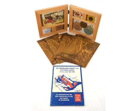 Various Vintage Brooklands Society Memorabilia.  Including members passes. CD. Brooklands past and present leaflets, old phot