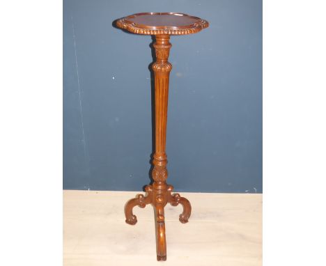 Chippendale style carved mahogany torchere