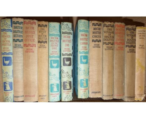 Hugh Lofting "Doctor Doolittle's Post Office" 1924 The Voyages of Doctor Doolittle x 2 1924 and 9 further titles (1 with d/w)