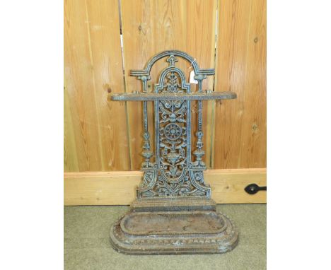 Victorian style cast iron stick stand 63cm H x 34cm W