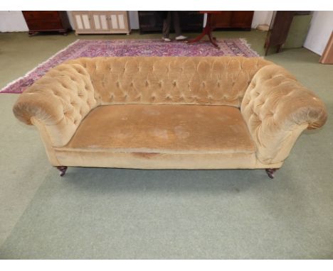 Victorian 2 seater button back chesterfield sofa