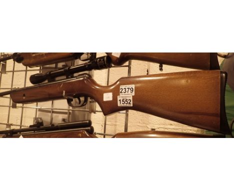 BSA Meteor .22 air rifle model number WE05328 with scope and silencer