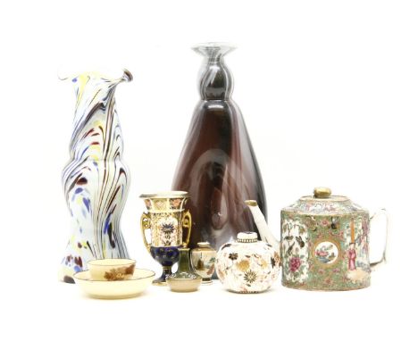 A collection of 18th century and later ceramics, to include Royal Crown Derby, Dresden, Coalport, Japanese Satsuma ware, Roya