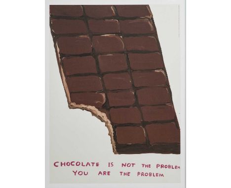 * DAVID SHRIGLEY OBE (SCOTTISH b. 1968),CHOCOLATE IS NOT THE PROBLEMlithograph on 200g Munken Lynx paperimage size 79cm x 59c