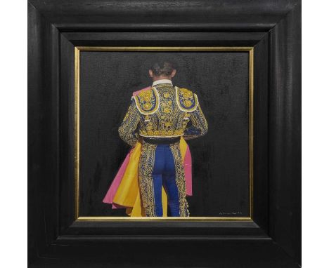 * GERARD BURNS (SCOTTISH b. 1961),MATADOR IIIoil on canvas, signedimage size 50cm x 50cm, overall size 78cm x 78cm Framed.Not