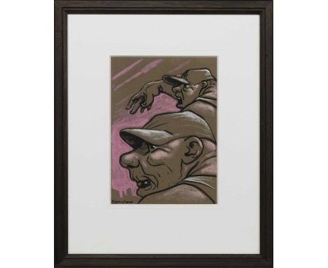 * PETER HOWSON OBE (SCOTTISH b. 1958),THE PATRIOTpastel on paper, signedimage size 28cm x 20cm, overall size 51cm x 43cm Moun