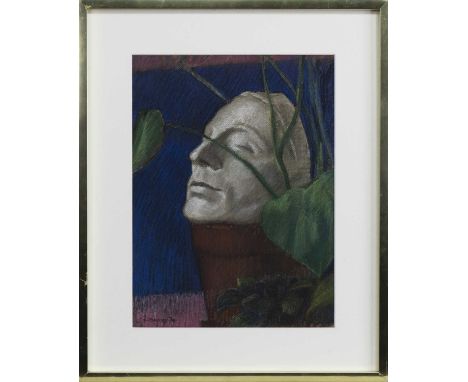 * JOE KEARNEY (SCOTTISH 1939 - 2017),THE POET SLEEPSpastel on paper, signed and dated '78, titled label versoimage size 41cm 