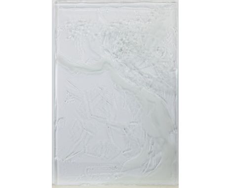 LUCINDA WILKINSON ICE SHELF NO. 5 kilnformed and etched glass panel 60cm x 92cm Unframed