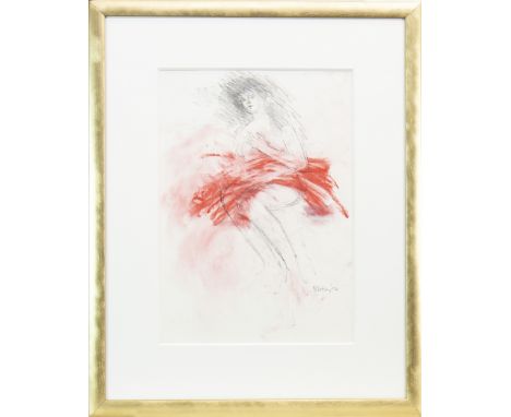 * JAMES BUTLER MBE RA RWA (BRITISH b 1931), SKETCH mixed media, signed and dated '04 40cm x 30cm Mounted, framed and under gl