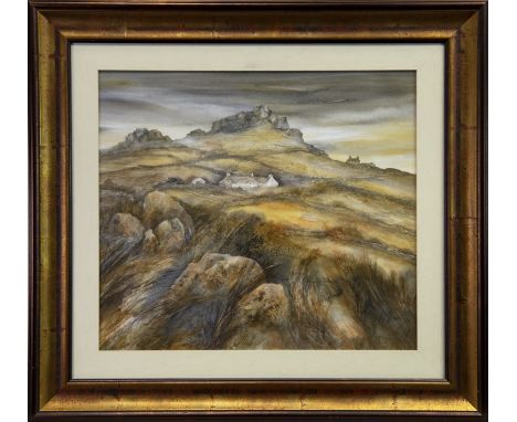 * GILLIAN MCDONALD (SCOTTISH CONTEMPORARY), BOULDER FARM watercolour on paper, signed; dated verso 2005 47cm x 53cm Mounted, 