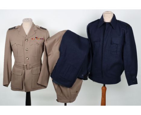 Royal Australian Air Force Private Purchase Battle Dress Uniform Set, being a very large size battle dress blouse produced in