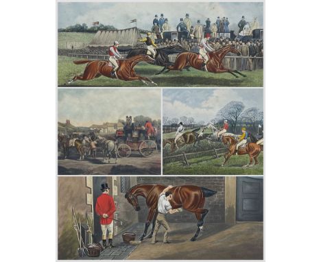 After Charles Cooper Henderson (British 1803-1877): 'Changing Horses', engraving with hand colouring 45cm x 66cm; After TNH W