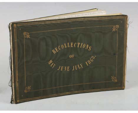 MANUSCRIPT. [Recollections in diary form of a European tour undertaken by two English ladies. London: N.p.:] October 1869. 15