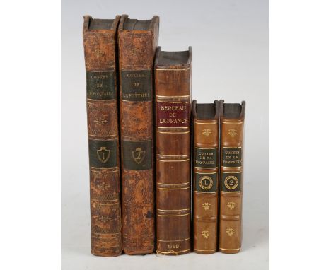 LA FONTAINE, Jean de. Contes et Nouvelles en Vers. Paris: Plassan and Chevalier, 1792. 2 vols. 8vo (193 x 115mm.) 2 engraved 