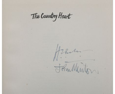 MINTON, John (illustrator) and H.E. BATES. The Country Heart. London: Michael Joseph, 1949. First edition, signed by John Min