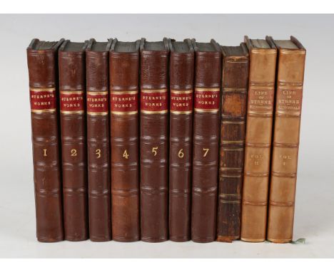 STERNE, Laurence. The Works. Dublin: Thomas Armitage, 1774. 7 vols. 12mo (168 x 96mm.) 3 engraved frontispieces to vols. 1-3 