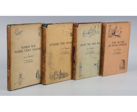 MILNE, A.A. [The Christopher Robin Books.] London: Methuen &amp; Co. Ltd., 1927-1928. 4 vols., mixed editions, 8vo (188 x 121