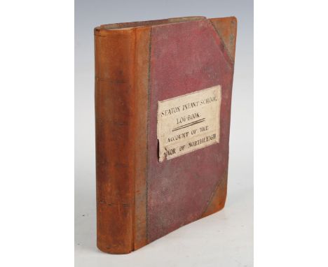 MANUSCRIPT. - William Henry Baptist PROBY. [A log-book for Seaton Infant School, Devon, and an Account of the Estates in the 