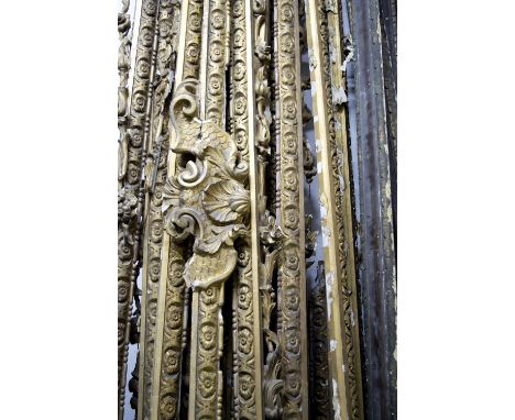 ARCHITECTURAL MOULDINGS, a quantity, of Victorian gilt gesso pieces, the design attributed to John Gregory Crace (Provenance:
