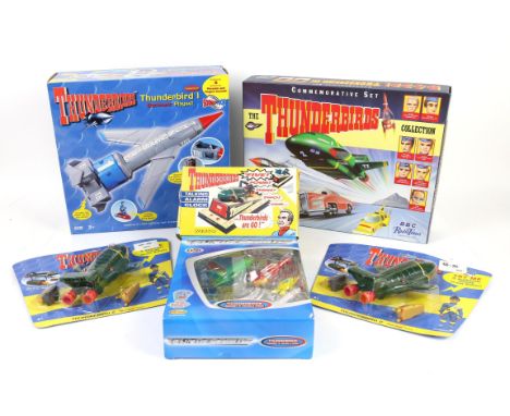 Thunderbirds Toys including Matchbox BBC Radio Times Commemorative Set, Carlton Thunderbird 1 electronic playset, Diecast 5 V