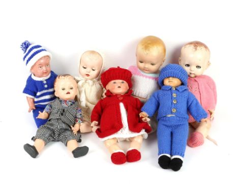 Armand Marseille 351/ 3 1/4 K, baby doll and nine other dolls, (10),