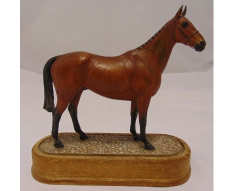 Royal Worcester model of Arkle dated 1967 modelled by Doris Linder with original stand, 27cm (h)