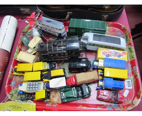 Corgi Arthur Batty Removal Van, AEC Regal Coach, Dick Kerr type tram, other model vehicles, Hornby type 40 engine, etc:- One 