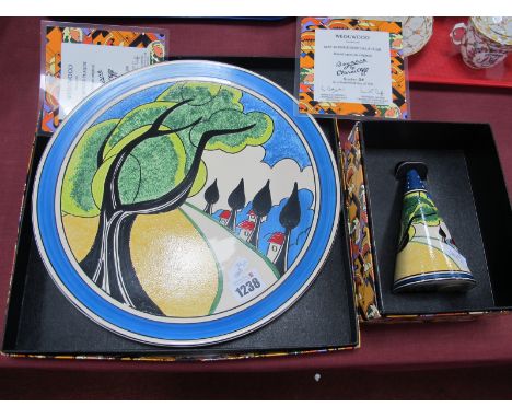 Wedgwood 'May Avenue' Plaque Limited Edition of 250, based upon an original hand painted 'Bizarre' by Clarice Cliff, 31cm dia