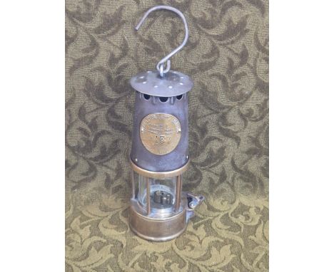Vintage Eccles type SL miners lamp, "The Protector Lamp & Lighting Co Ltd".