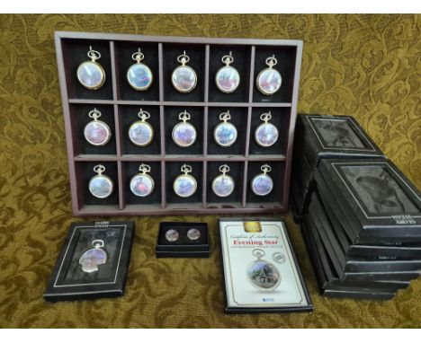Collection of Glory of Steam, Atlas Edition pocket watches.