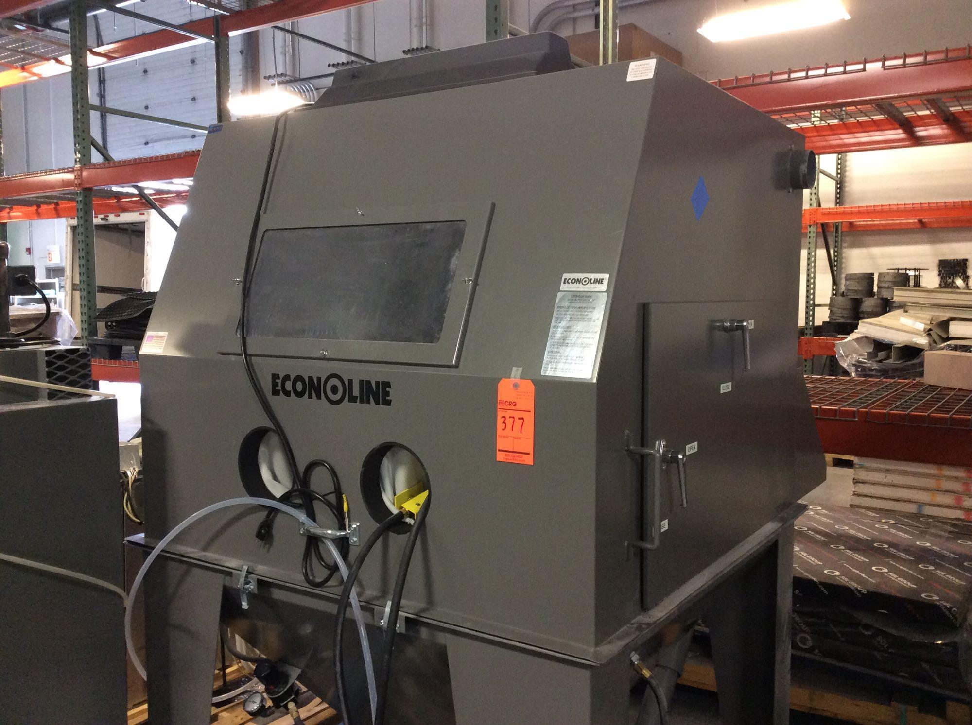 Econoline sand blasting glove box, 48" x 48" x 40" box with blower