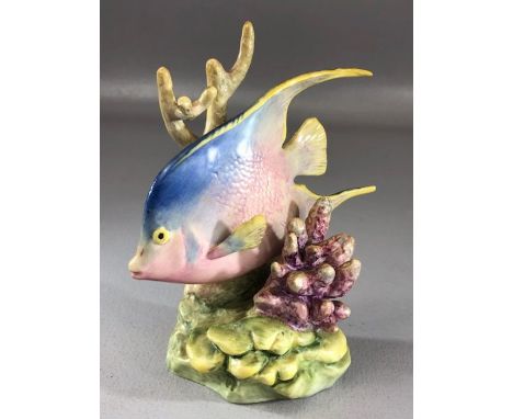 Royal Worcester Ronald van Ruyckevelt model of a Blue Angel tropical fish, model no. 3574 approx 13cm in height