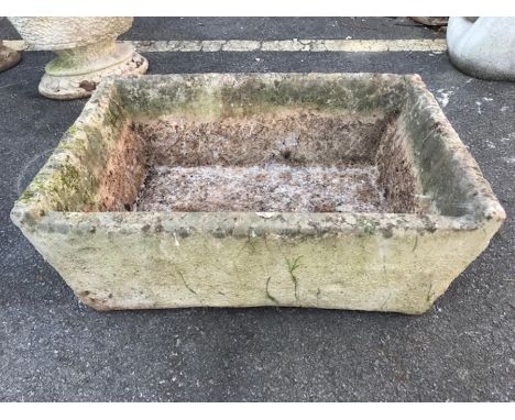 Vintage stone sink, ideal planting trough, approx 63cm x 43cm x 22cm