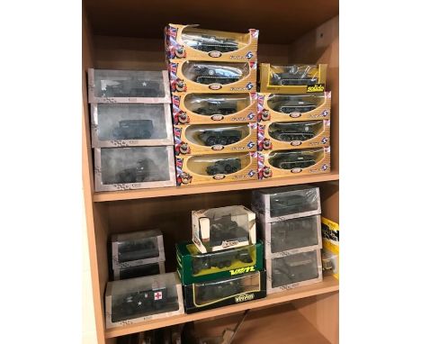 Good collection of boxed Diecast military vehicles, nine by Solido, nine by Editions Atlas, one by Victoria and two by Verem 