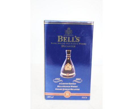 Bells extra special old scotch whisky HM Queen Elizabeth II 50 years reign unopened with box  (Full)