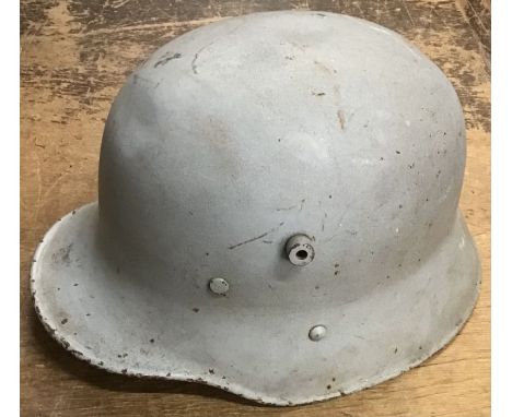 German WW1 M17 helmet with original leather straps.