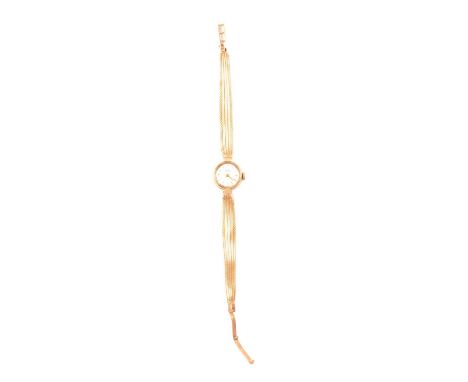 Bentima - a lady's "Star" 9 carat yellow gold cocktail watch, circular white baton dial in a 16mm 9 carat yellow gold case wi