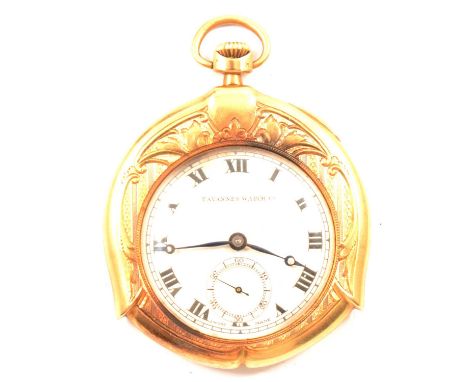 Tavannes - an 18c dress pocket watch,the white enamel dial having a Roman numeral chapter ring and subsidiary seconds dial, i