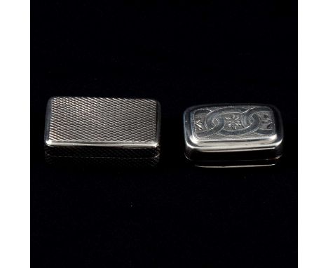 A Scottish silver vinaigrette by William &amp; Patrick Cunningham, Edinburgh mark, interlinked design to cover and base, gild