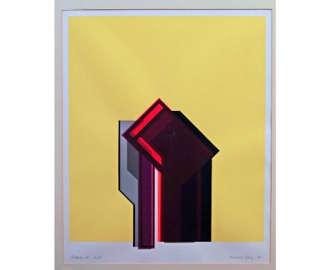 Michael Hale, British b.1934- ''Ballade 10''; screenprint in colours, signed, titled, numbered 16/50 and dated 83 in pencil, 